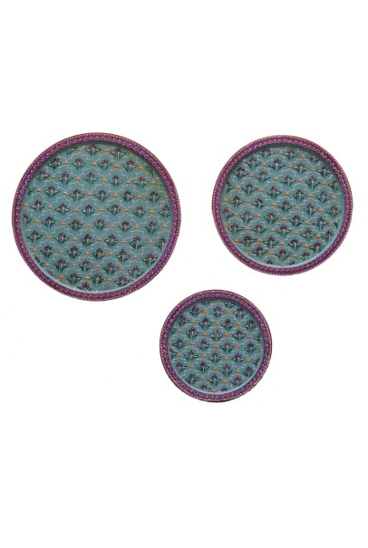 Wooden Wall Decor Plates - Set of 3 Wooden Wall Decor Plates - Set of 3